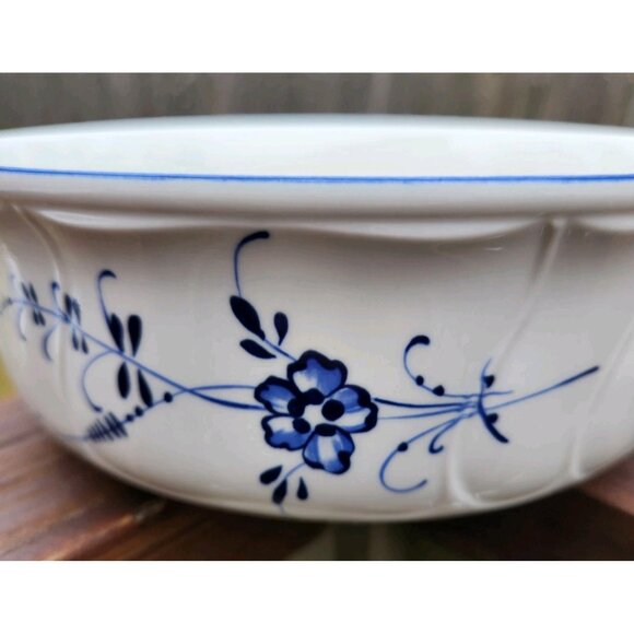 Villeroy & Boch Vieux Luxembourg Round Vegetable Serving Bowl Blue Floral 8" - Picture 3 of 7